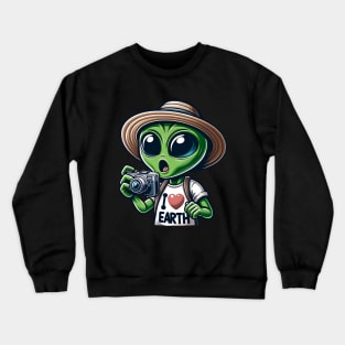 local alien i love earth Crewneck Sweatshirt